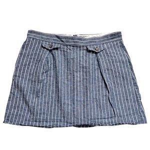 EUC. JCrew. Chambray Stripe Mini. Casual Preppy Coastal. Womens 16